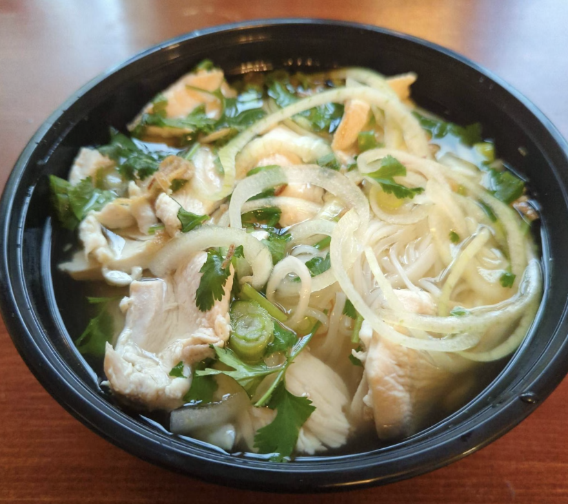 grilled chicken pho with bone broth